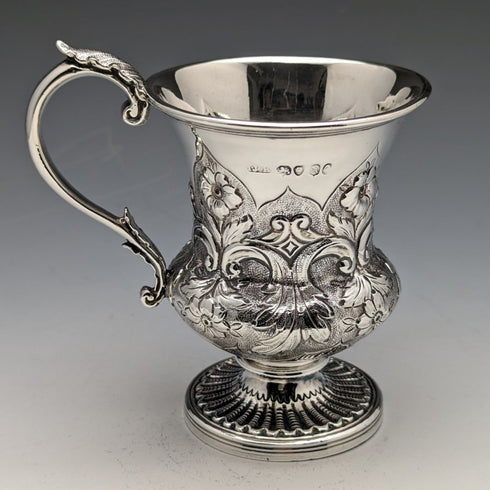 1836 British Antique Sterling Silver Mug 115g John James Keith
