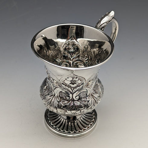 1836 British Antique Sterling Silver Mug 115g John James Keith