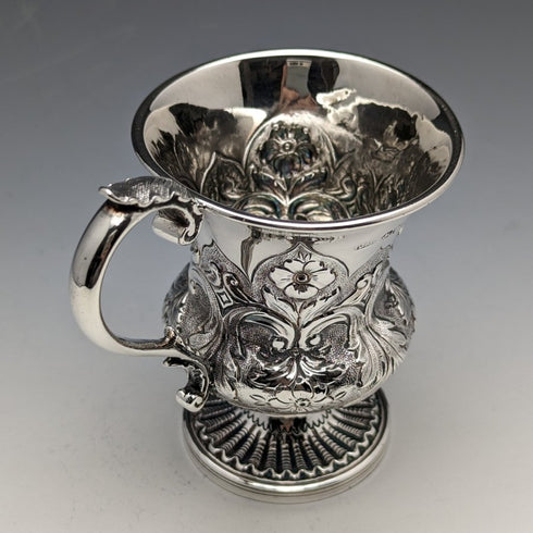 1836 British Antique Sterling Silver Mug 115g John James Keith
