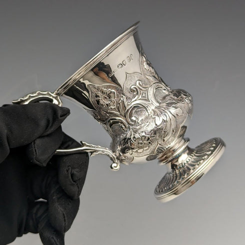 1836 British Antique Sterling Silver Mug 115g John James Keith