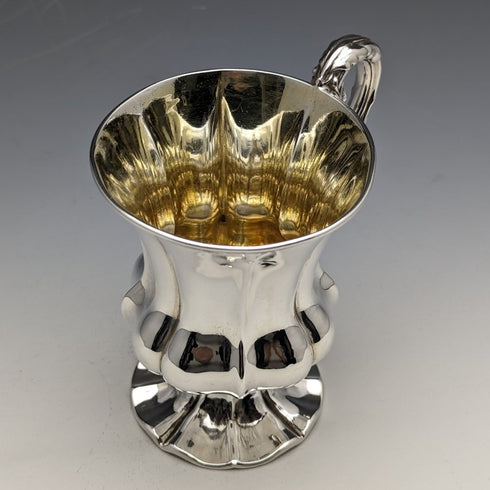 1853 British Antique Sterling Silver Mug 122g Henry Wilkinson