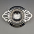 British vintage silver plate tea strainer