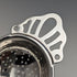 British vintage silver plate tea strainer