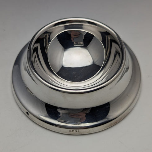 British vintage silver plate tea strainer