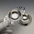British vintage silver plate tea strainer