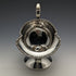 English antique silver plate sugar bowl with scoop