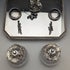 British Vintage Silver Plated Golf Design Pen Stand & Inkwell Pair