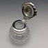 British Vintage Silver Plated Golf Design Pen Stand & Inkwell Pair