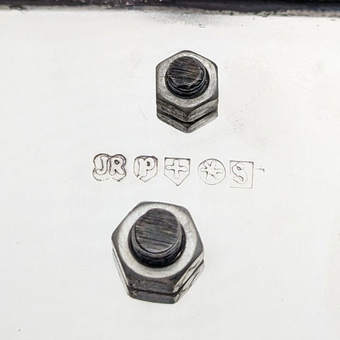 British Vintage Silver Plated Golf Design Pen Stand & Inkwell Pair