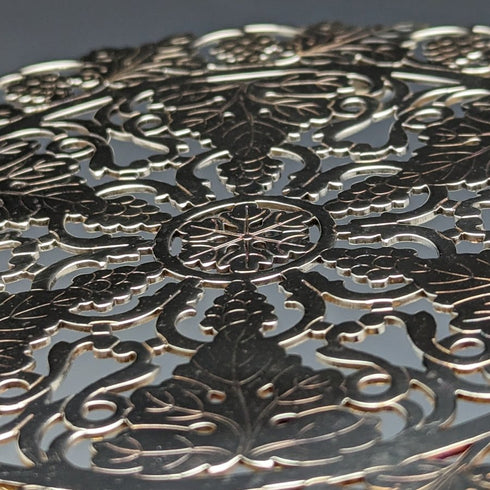 British vintage silver plate teapot stand pair