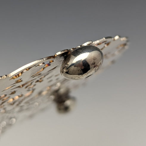 British vintage silver plate teapot stand pair