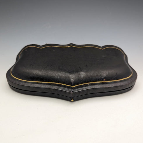 Circa 1892 British antique sterling silver handle accessory set in case