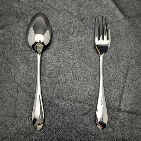 1899 English Antique Silver Plated Crisling Cutlery Set in Case