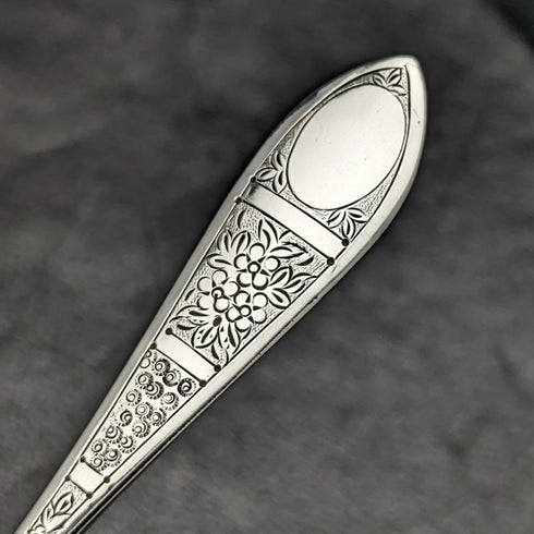 1899 English Antique Silver Plated Crisling Cutlery Set in Case