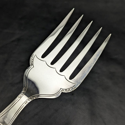 英国ヴィンテージ 白蝶貝ハンドル シルバープレート製 フィッシュサーバーセット ケース入