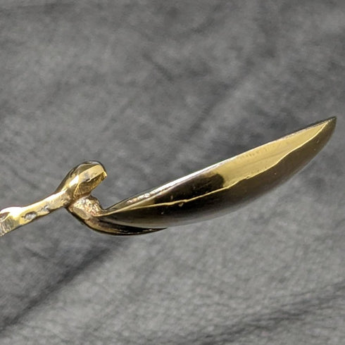 1936 British Vintage Pure Silver Annoting Spoon Mayes Mills