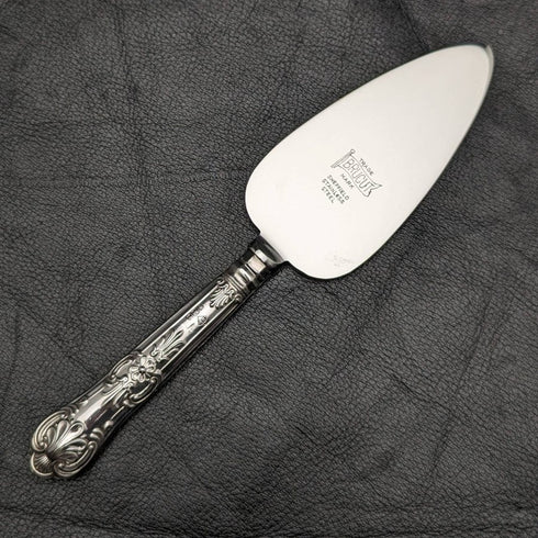 1975 British Vintage Sterling Silver Handle Small Cake Server Boxed