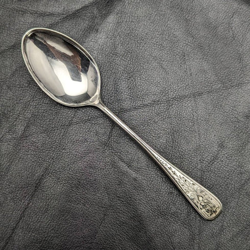 1894 年英國古董純銀勺子精美雕刻盒