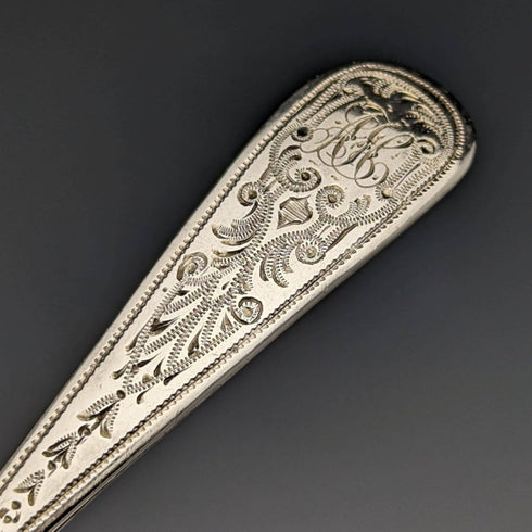 1894 年英國古董純銀勺子精美雕刻盒