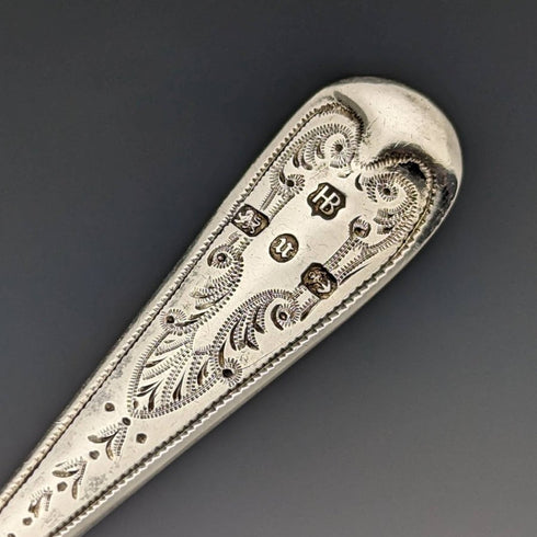 1894 年英國古董純銀勺子精美雕刻盒