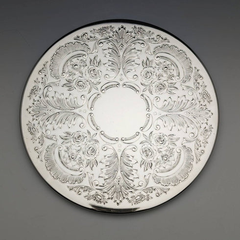 英國復古銀盤桌墊大號和小號 2x2 套裝