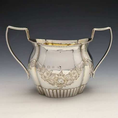 1897 年英國古董純銀糖罐和奶油罐總計 183 克