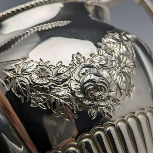 1897 British Antique Sterling Silver Sugar Pot & Cream Jug Total 183g