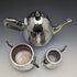 English vintage plate pewter 3-piece teapot set