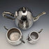 English vintage plate pewter 3-piece teapot set