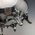 English vintage plate pewter 3-piece teapot set