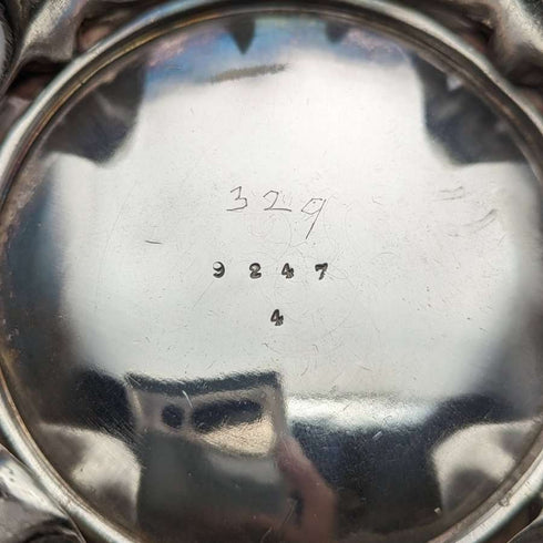 English vintage plate pewter 3-piece teapot set