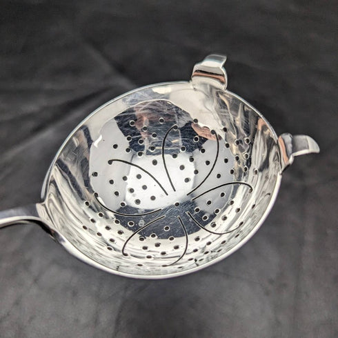 1917 年英國古董純銀濾茶器