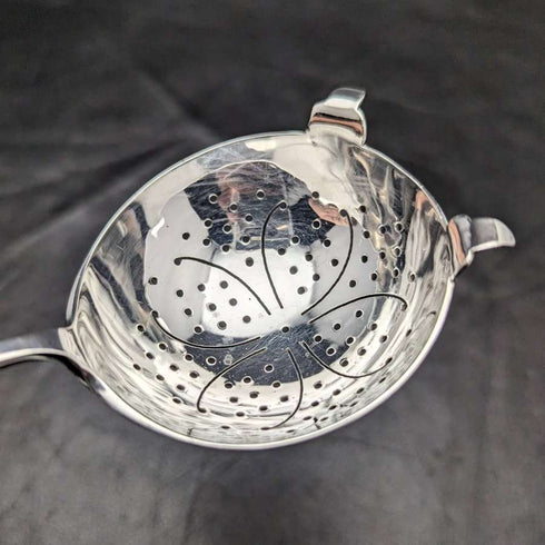 1917 British Antique Sterling Silver Tea Strainer