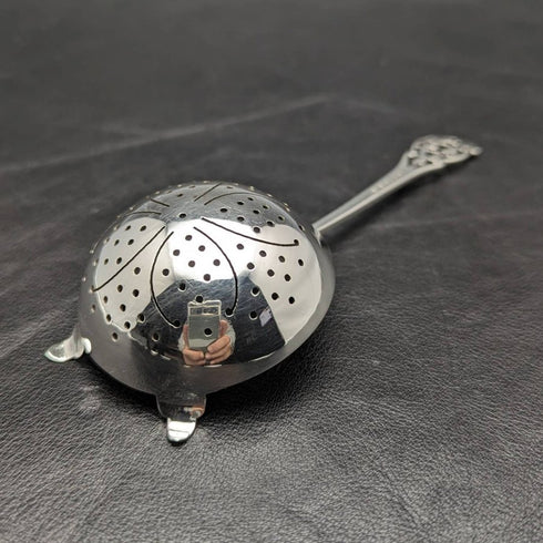 1917 年英國古董純銀濾茶器