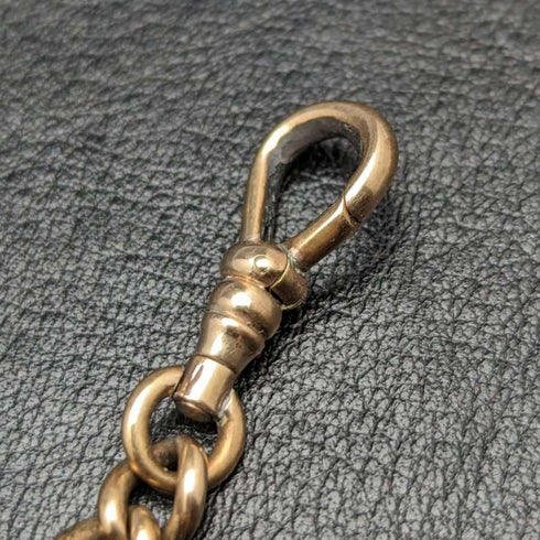 Cadena Albert doble de oro laminado, antigüedad británica, 46g, sin dije