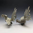British Vintage Pewter Chicken Figurine Pair