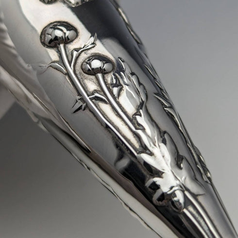 1905年 英国アンティーク 純銀製 花瓶 一輪挿し ペア 84g Henry Williams