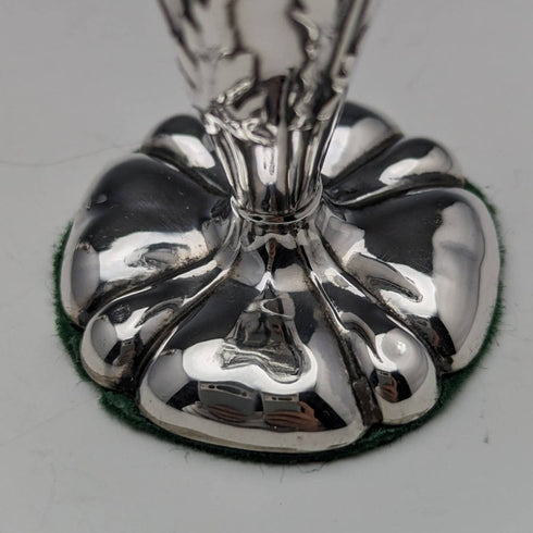 1905年 英国アンティーク 純銀製 花瓶 一輪挿し ペア 84g Henry Williams