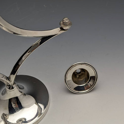 英国ヴィンテージ シルバープレート製 3口 キャンドルスタンド 燭台