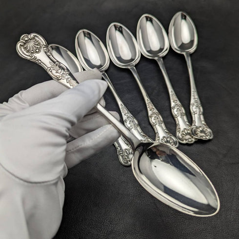 English antique silver plate dinner spoon x6