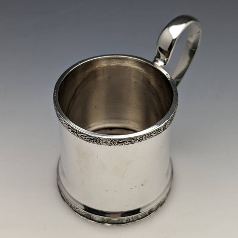 British vintage silver plated mug