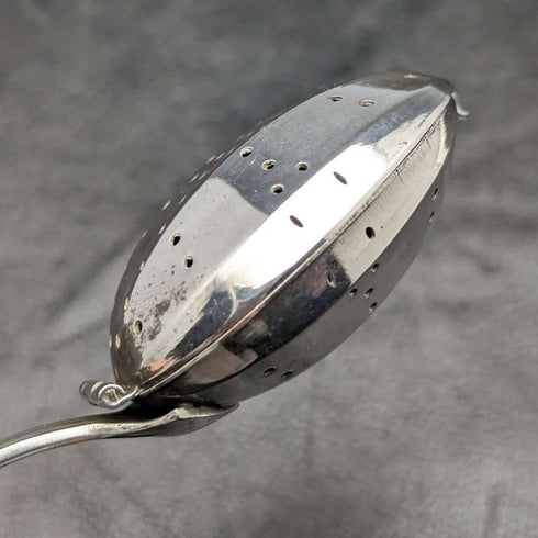 US antique sterling silver tea infuser in case