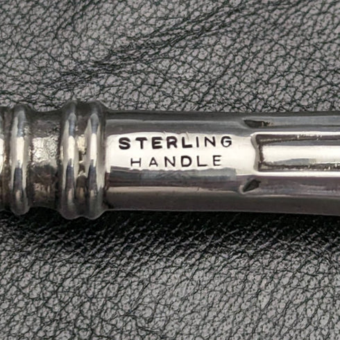 US antique sterling silver tea infuser in case