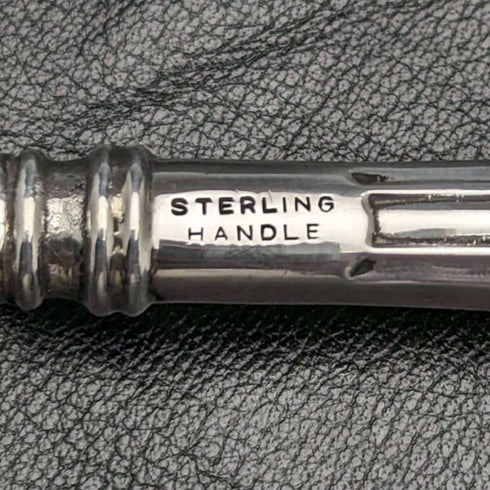 US antique sterling silver tea infuser in case