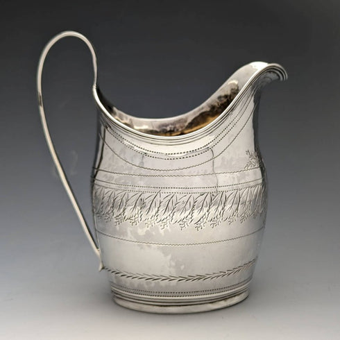 1801 British Antique Georgian Sterling Silver Cream Jug 97g