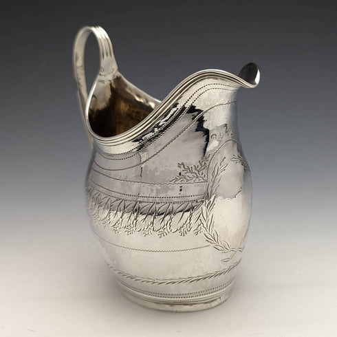 1801 British Antique Georgian Sterling Silver Cream Jug 97g