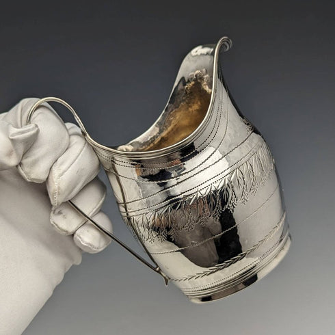 1801 British Antique Georgian Sterling Silver Cream Jug 97g