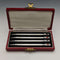 Set de 4 lápices mecánicos de plata de ley (925) vintage británicos, en caja
