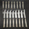 British Vintage Silver Plated Handle Stainless Blade Cutlery Set 8x2
