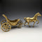 British vintage brass horse and carriage object 1075g